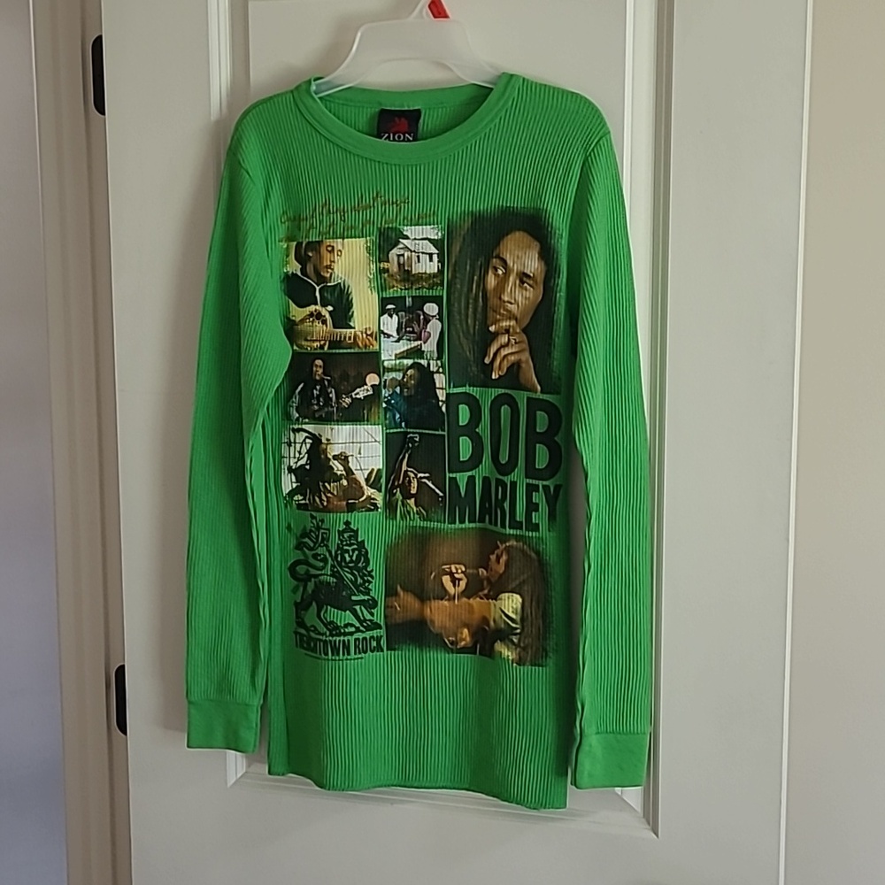 Zion Rootswear Bob Marley Waffle Long Sleeve Shirt